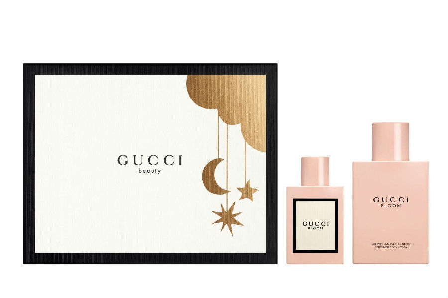 套装内容:gucci bloom香水50ml  正装产品>,gucci bloom身体乳100ml.