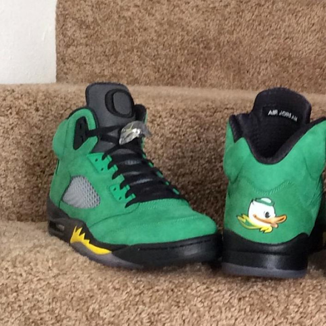 俄勒冈鸭子 air jordan 5 "oregon ducks" 网图大集合