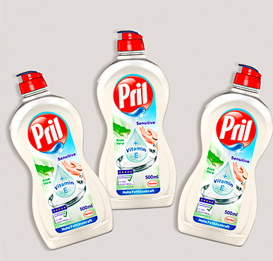 38元包邮汉高pril高浓缩温和洗洁精500ml3瓶