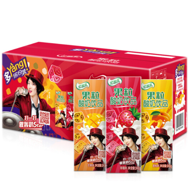 225元伊利优酸乳果粒酸奶245g24盒