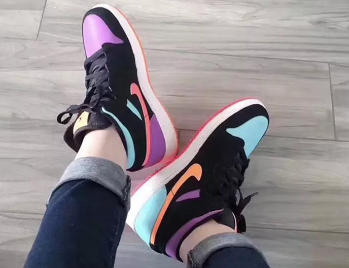 jordan aj 1 mid糖果鸳鸯大童款篮球鞋