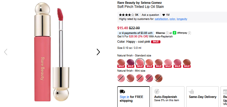 Rare Beauty Lip Oil Sale Rare Beauty Lip Oil Sale