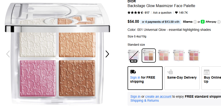 Dior Backstage Glow Face Palette Sale Dior Backstage Glow Face Palette Sale