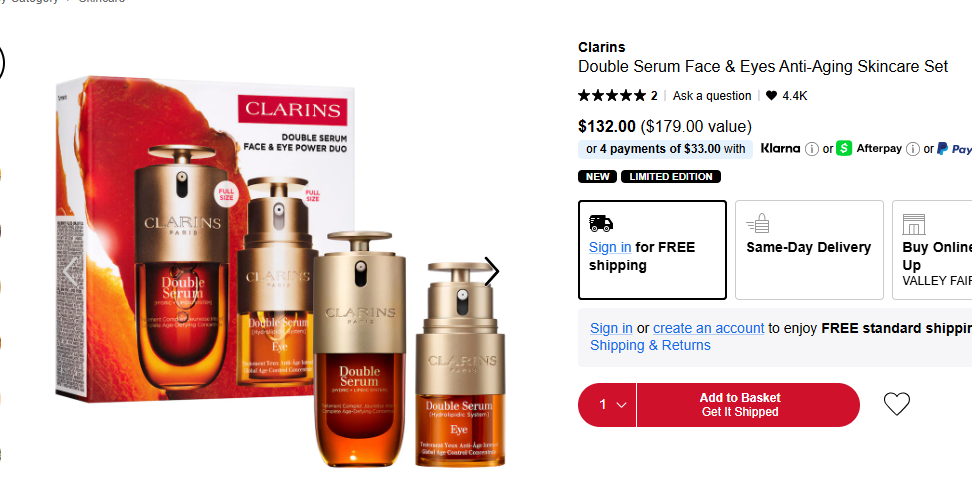 Clarins Double Serum Set Clarins Double Serum Set