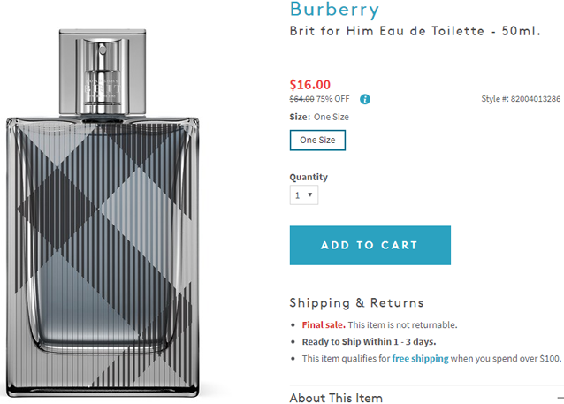 burberrybritforhim淡香水50ml