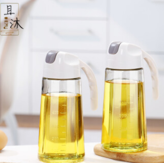 8.8元包邮！且沐 自动开合玻璃油壶 630ml*2只装