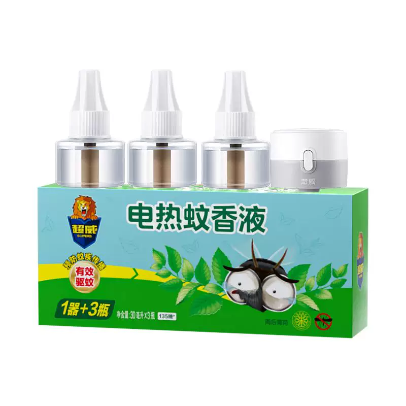 超威电蚊香液雨后薄荷6瓶2器高效驱蚊