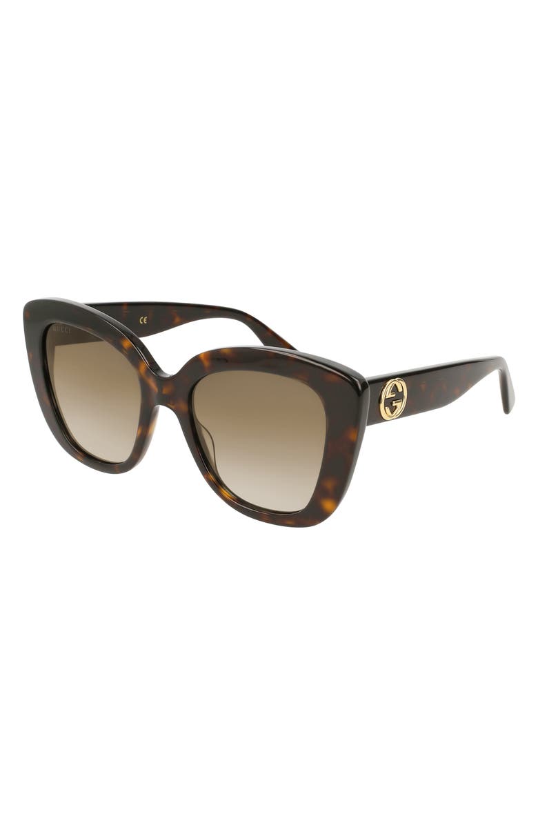 Gucci 52mm Gradient Cat Eye 太阳镜