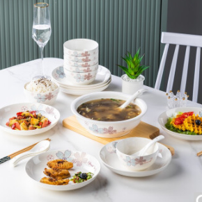 21.9元包邮！树谷 餐具碗碟套装16件套