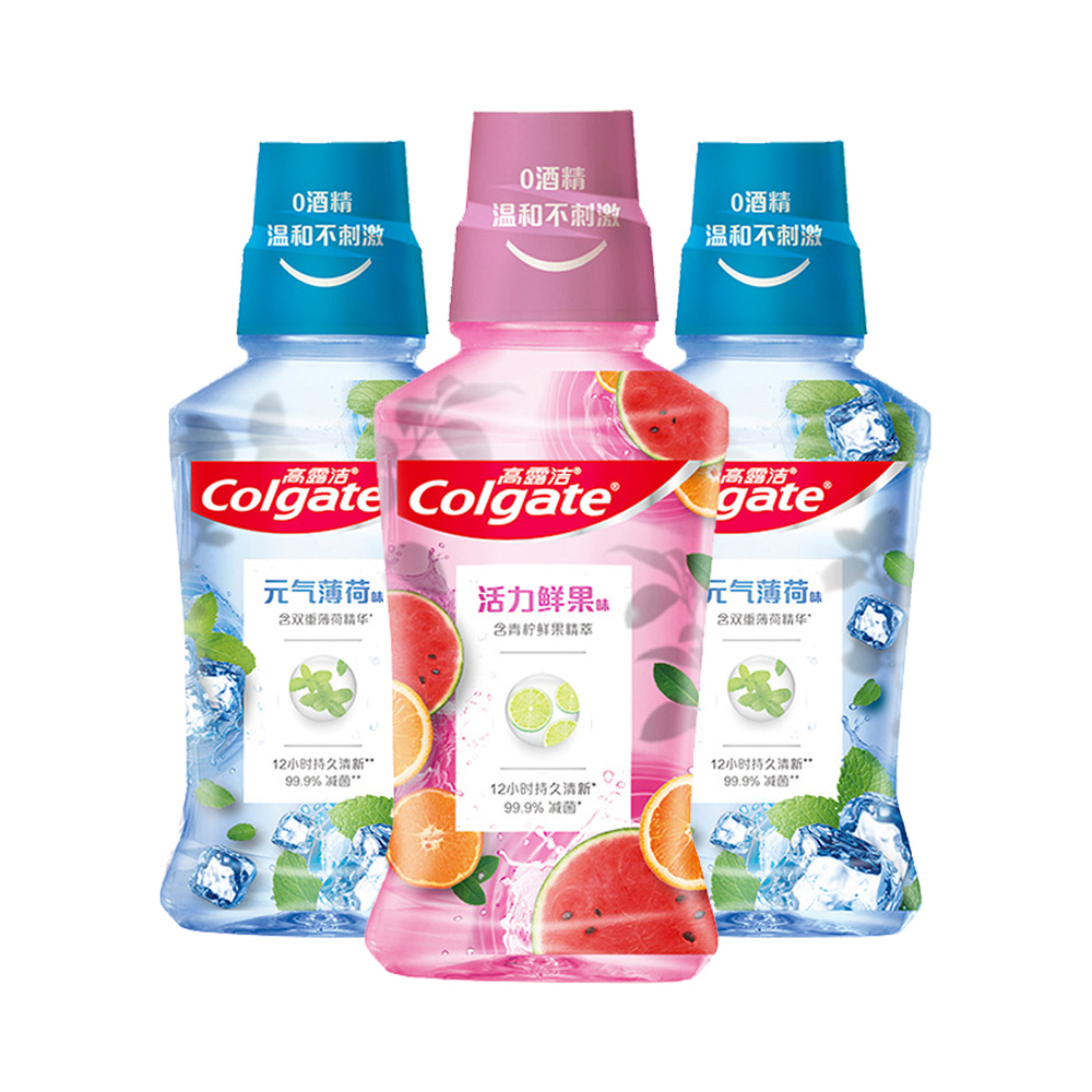 高露洁进口贝齿漱口水250ml*3瓶