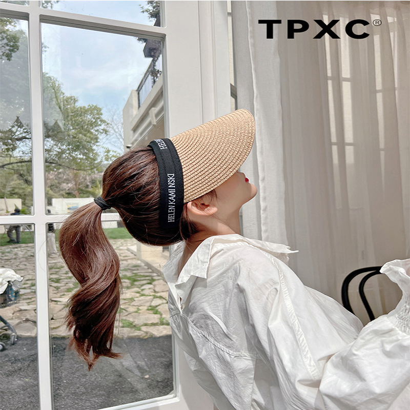 【日本TPXC】拉菲草防晒遮阳空顶帽