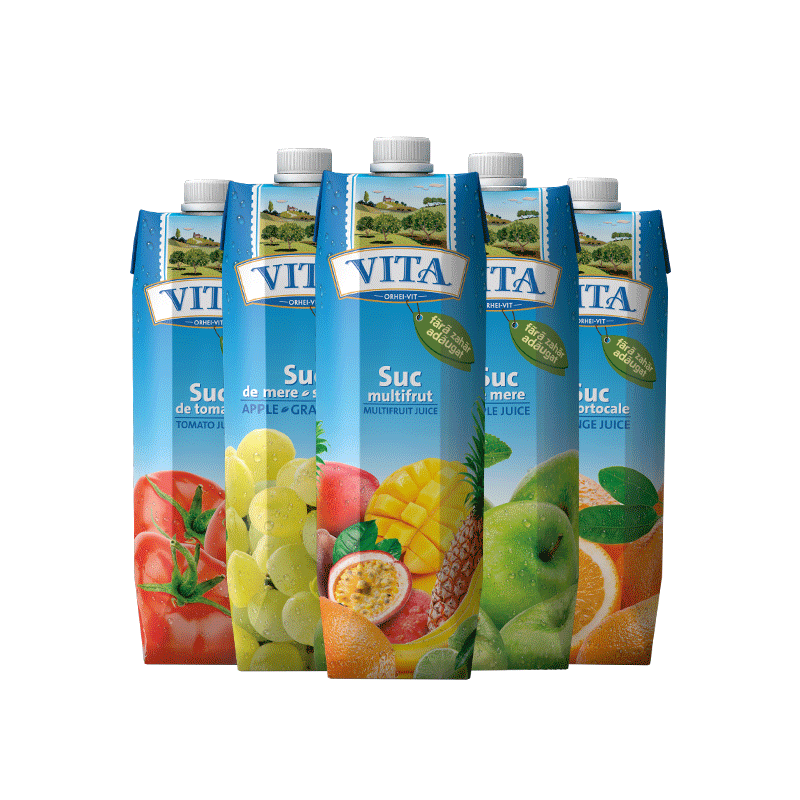 【拍4件】欧洲原装进口纯果汁饮料1L*4瓶