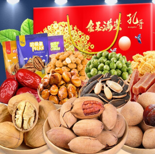 42.9元包邮！金玉满堂 一鹿有你零食大礼包1072g