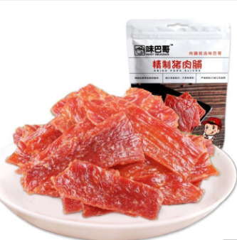 1.9元包邮！味巴哥 猪肉脯50g