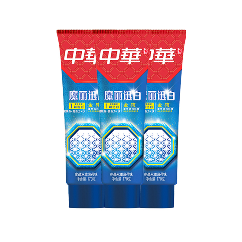 3件到手90.7！中华迅白薄荷味牙膏9支