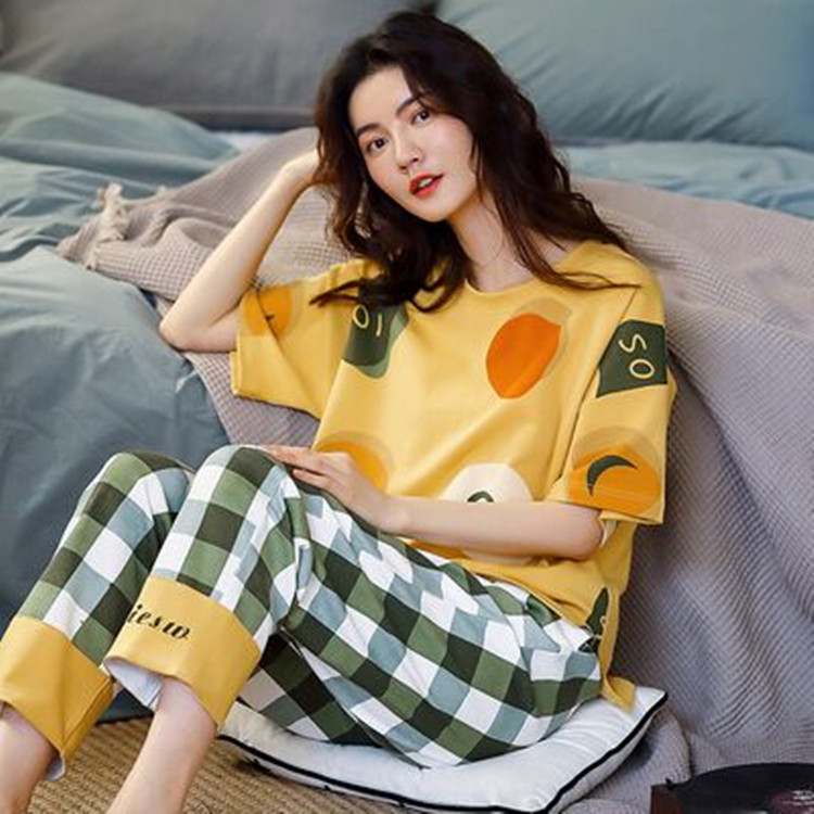 南极人2022年新款夏季睡衣家居服两件套