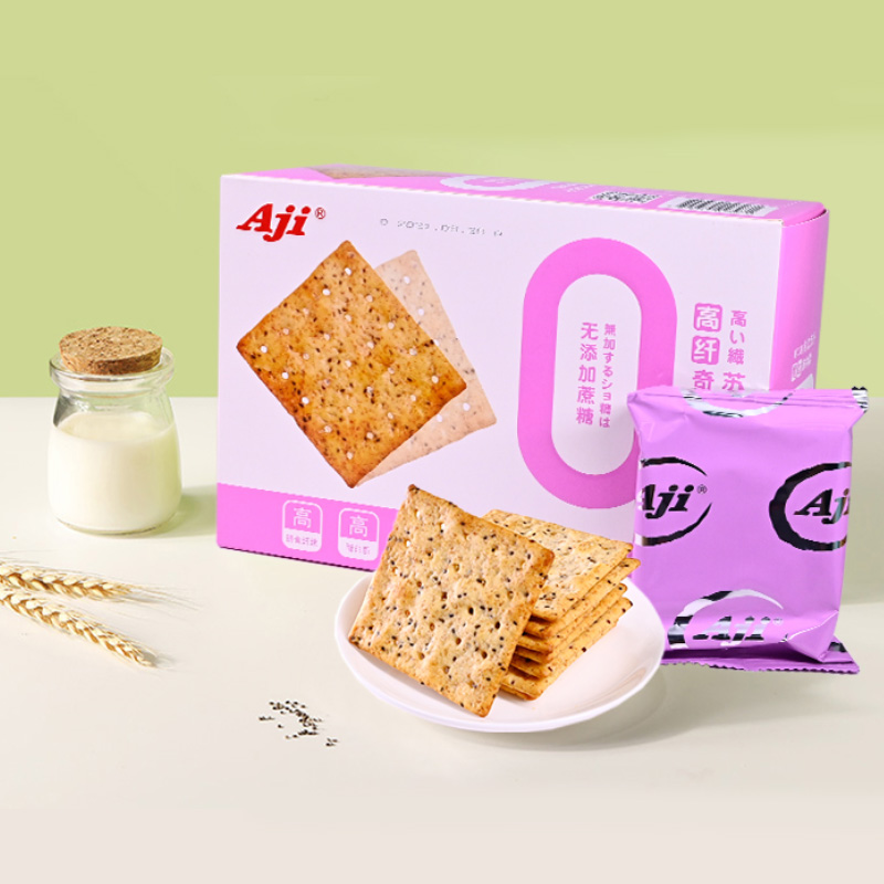 Aji高纤奇亚籽苏打饼干1盒