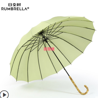 19元包邮！日全时 清新森系直杆伞 16骨