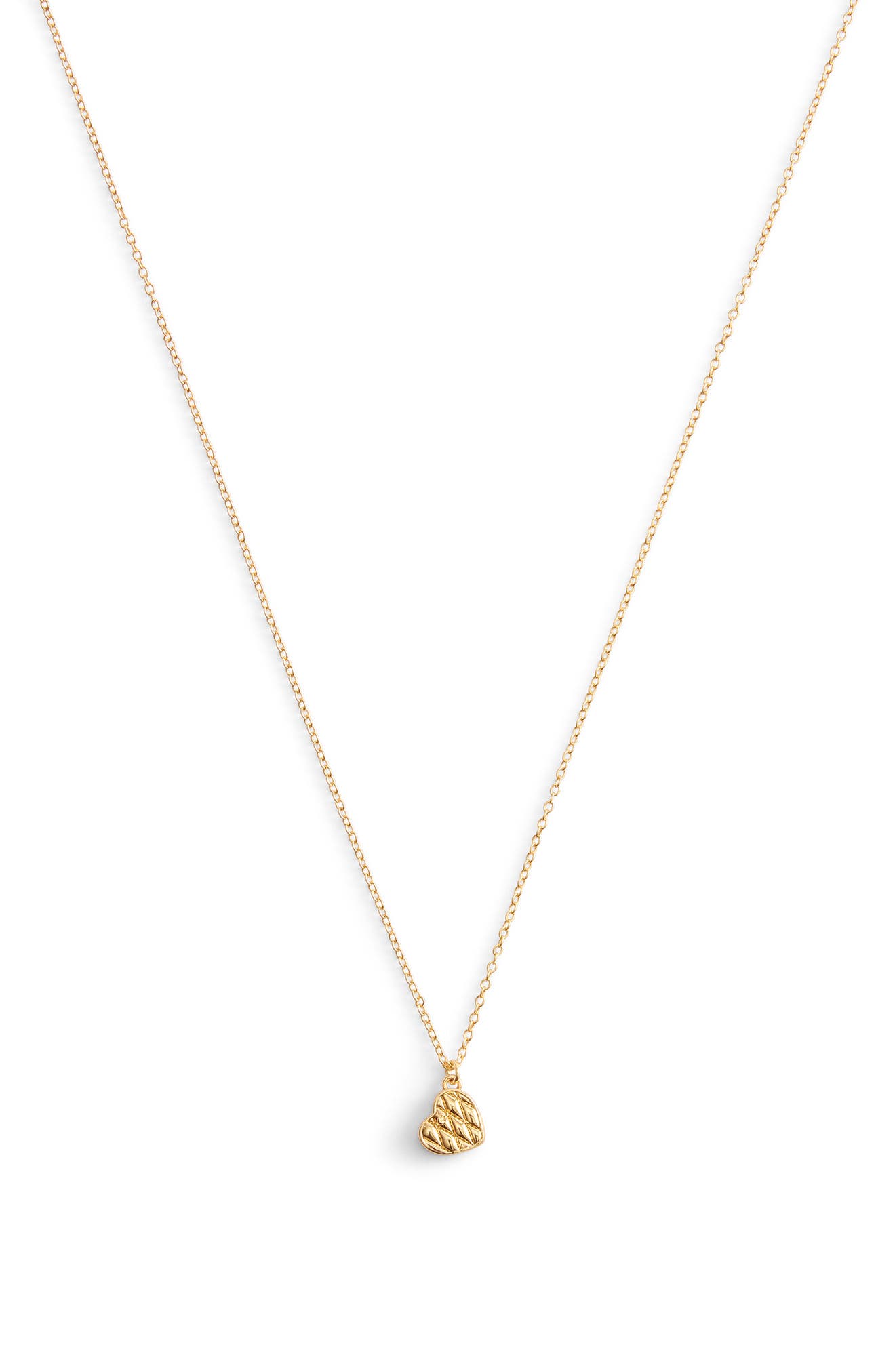 COACH Quilted Heart Pendant Necklace