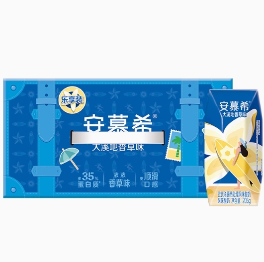 27.8元包邮！ 伊利安慕希酸奶大溪地香草205g/10盒