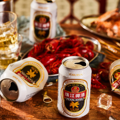 26.9元包邮！珠江啤酒 12度330mL*12罐