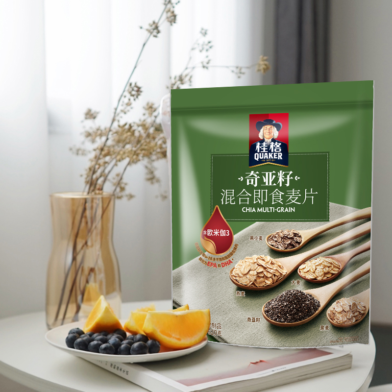 桂格奇亚籽谷物即食麦片620g*2袋