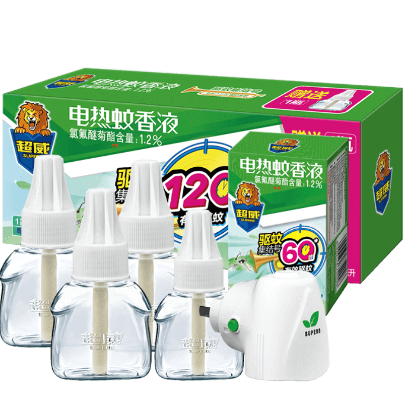 【超威官旗】电热蚊香液3瓶1器