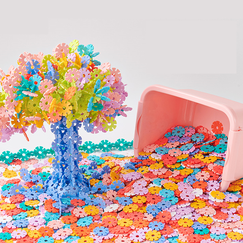 【可签到】神童小子加厚益智雪花片120片