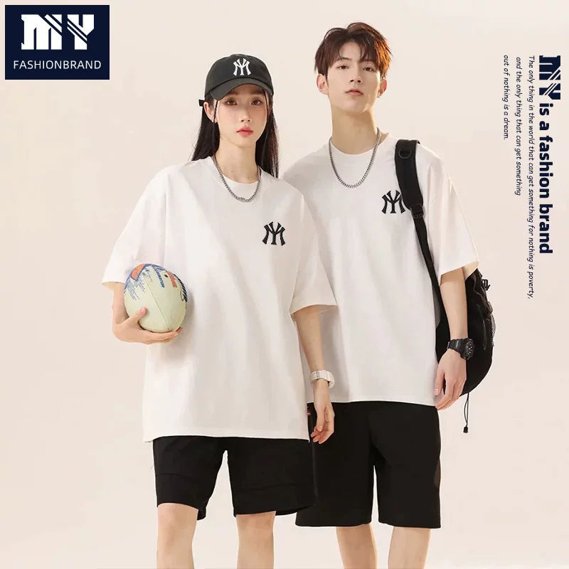 MY清仓！官方正品100纯棉情侣半袖T恤街头风时尚套头短袖T恤衫YF