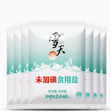 3.2元！雪天未加碘食用盐400g*7袋（需凑单）