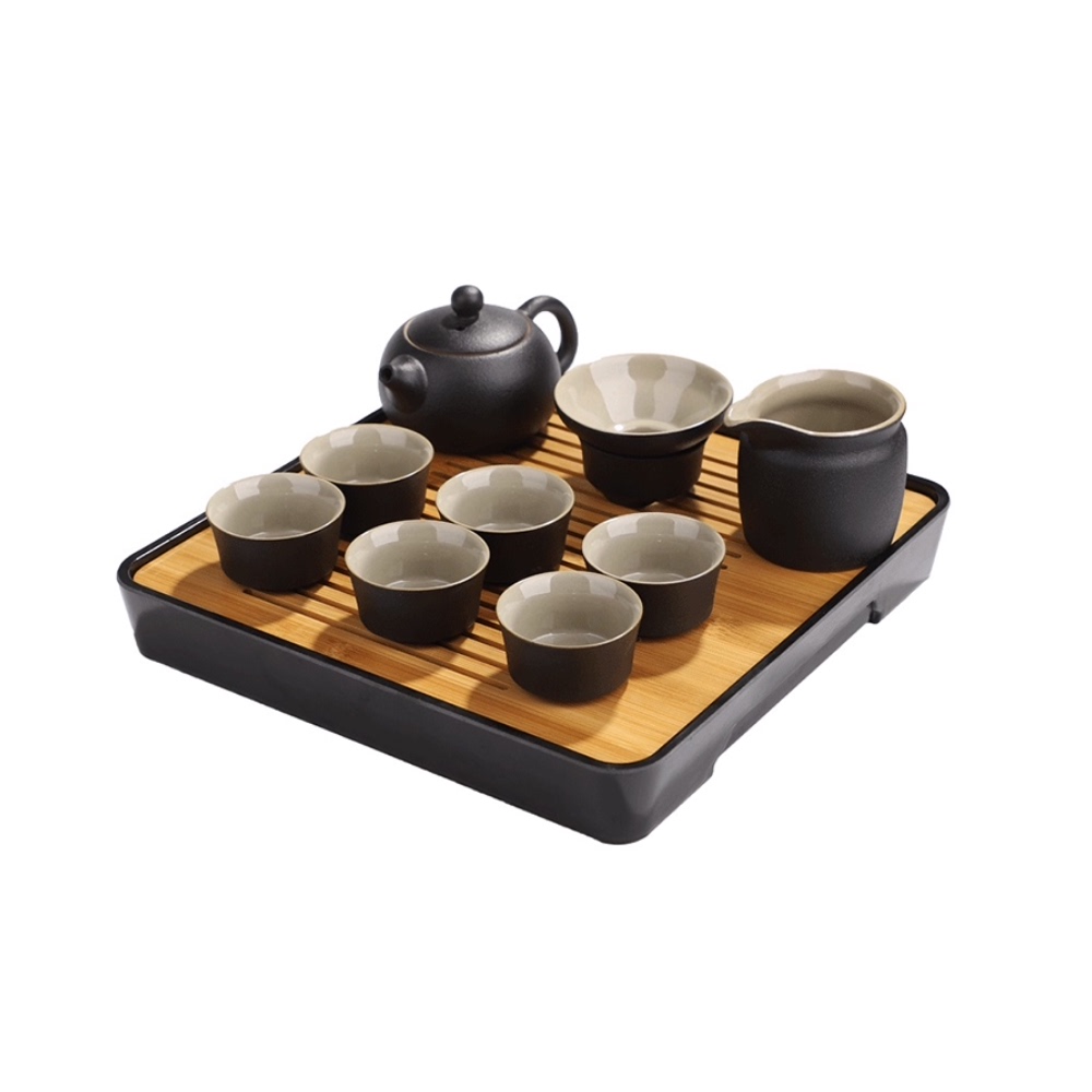 豪峰整套黑陶功夫茶具套装