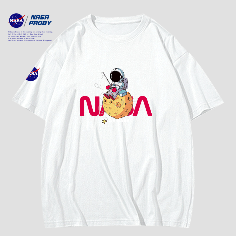 NASA联名款潮牌纯棉t恤短袖