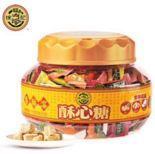 29.9元包邮！徐福记酥心糖桶装600g