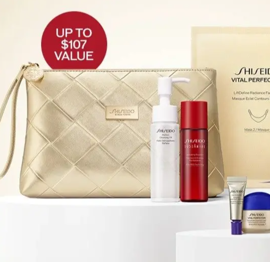 Shiseido 精选套装4.6折起 入夏收冠军蓝胖子防晒