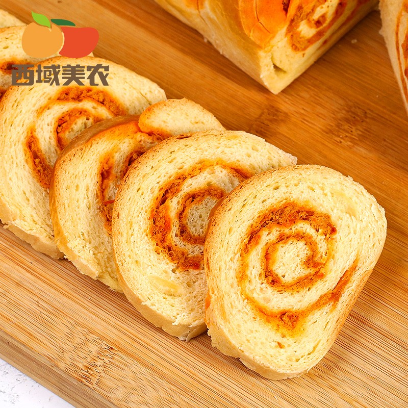 【旗舰店】西域美农 香辣肉松新疆大列巴 400g*2条