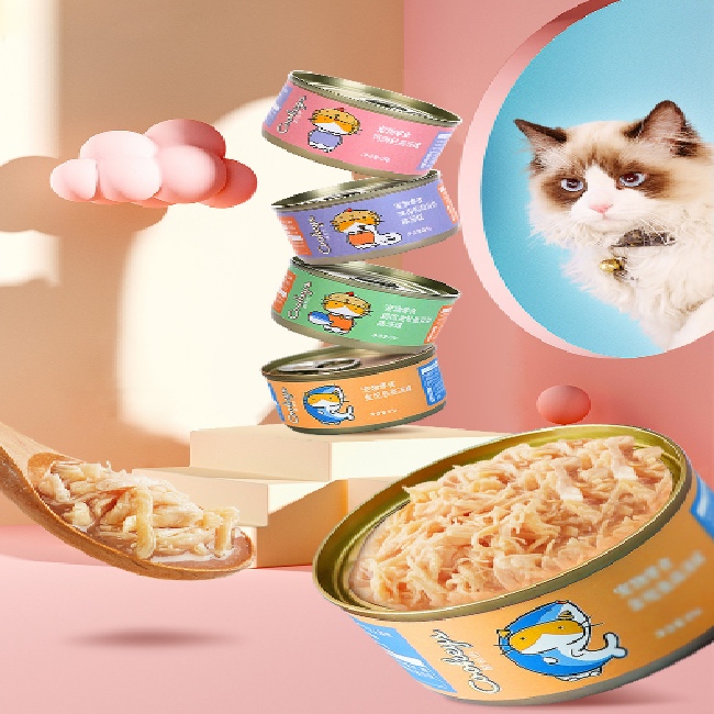 【超级秒杀】酷奇思浓汤鸡丝猫罐头80g*5罐