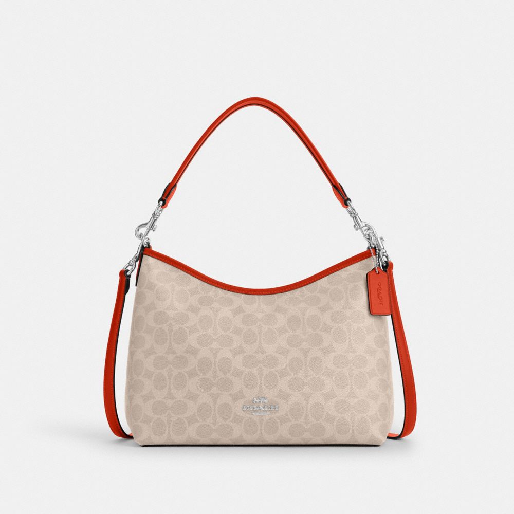 coach laurel shoulder bag in signature canvas CV975-SVXIK