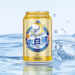 39.9元！青岛啤酒 大白鲨 330ml*24听 整箱