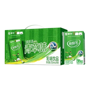 【百亿甄选】蒙牛酸酸乳青草味250ml×24包酸甜青爽绿茵场限定装