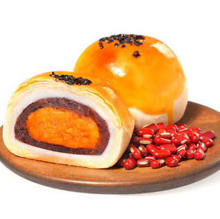 15.99元包邮！蛋黄酥雪媚娘整箱18枚