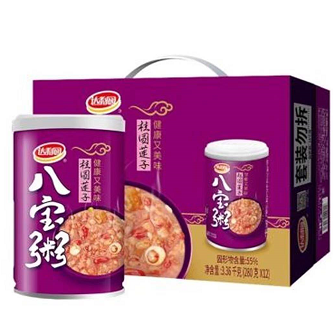 27.3元包邮！(新货)达利园桂圆莲子银耳八宝粥280g*12罐