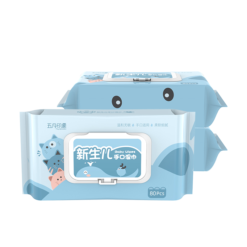 【稳定签到】婴儿手口屁加厚湿巾80抽