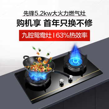 京东 先锋5.2KW鸳鸯燃气灶 购机享首年只换不修