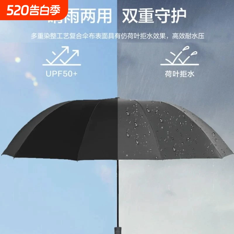 12骨UPF50+超大晴雨两用雨伞（适合3-4人）