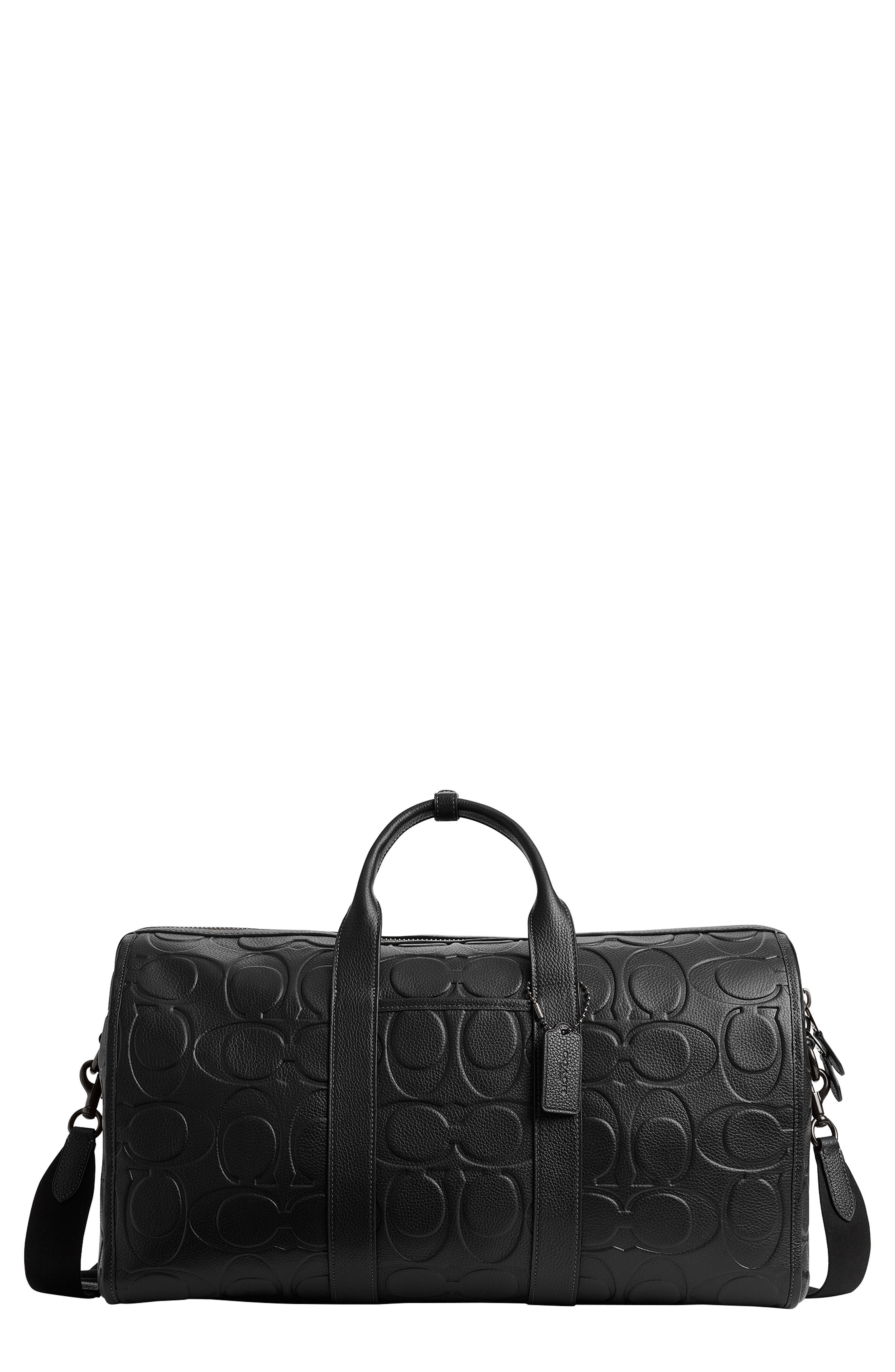 COACH Gotham 45-Inch Maxi Signature Embossed Leather Duffle Bag