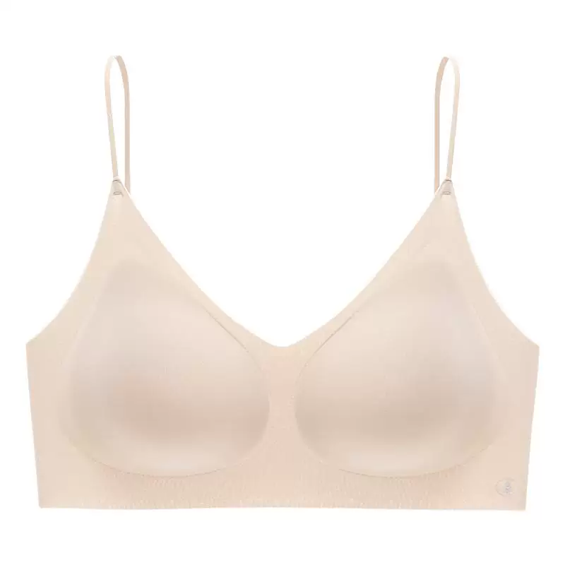 松山棉店小薄荷细肩带隐形无痕聚拢美背心