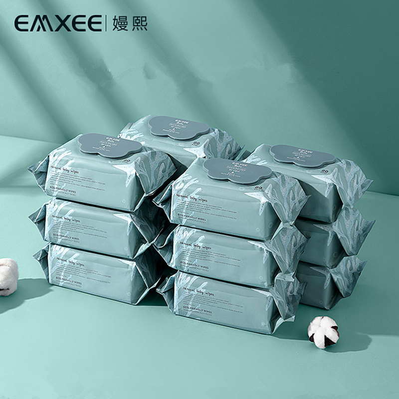 嫚熙婴儿手口湿巾共80抽*12包