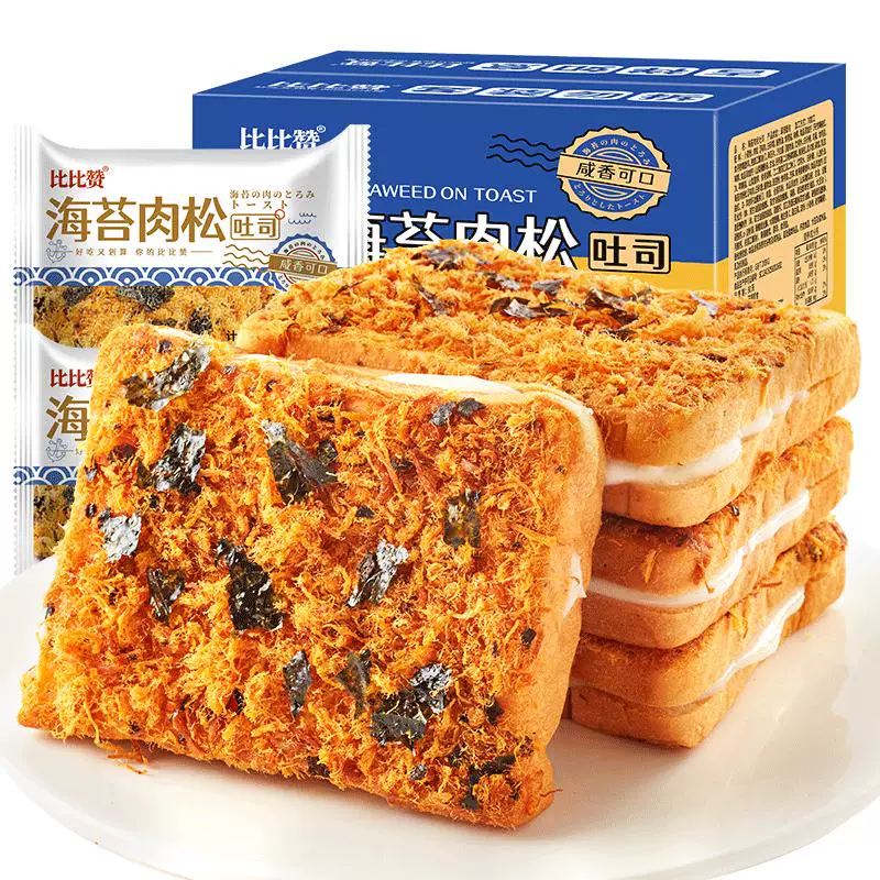 比比赞海苔肉松吐司300g