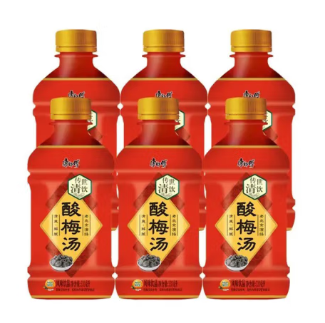 7.9元包邮！康师傅 酸梅汤/绿茶/冰红茶 330ml*6瓶