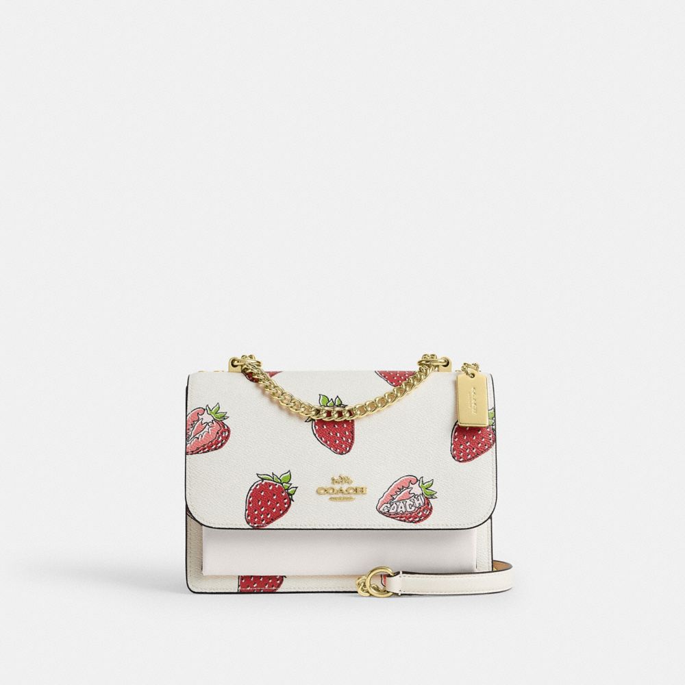 coach klare crossbody with strawberry print CAL65-IMCAH